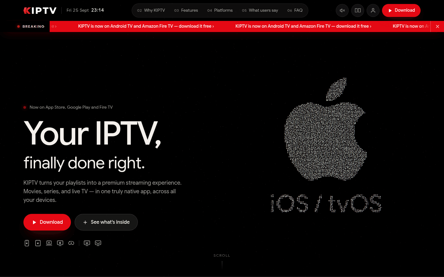 KIPTV website — desktop view