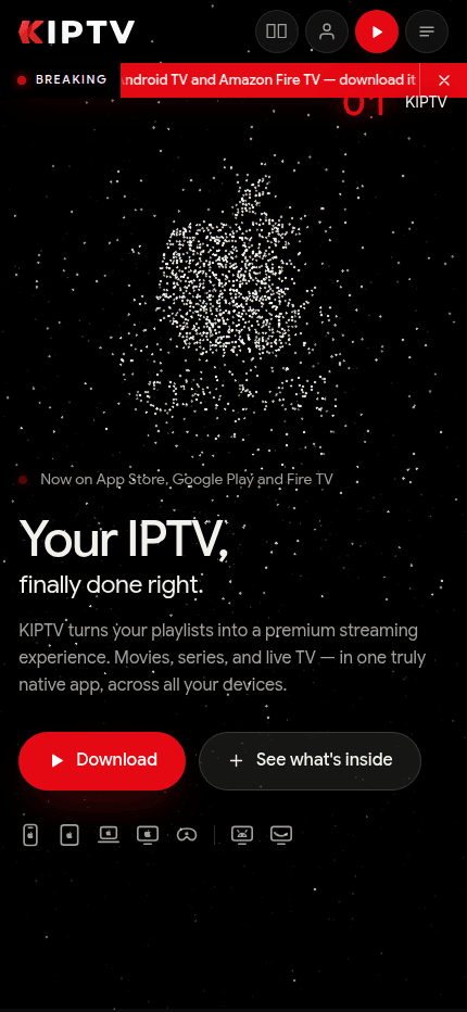 KIPTV website — mobile view